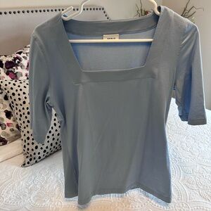 AKRIS Punto Light blue Square Neck Top Size US 10